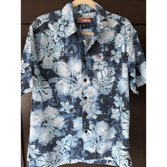 Quiksilver Other - Quiksilver Waterman Collection Shirt Comfort Fit Short Sleeve Blue Sz S
